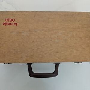 Wooden Bocce Ball Set with Brown Handle